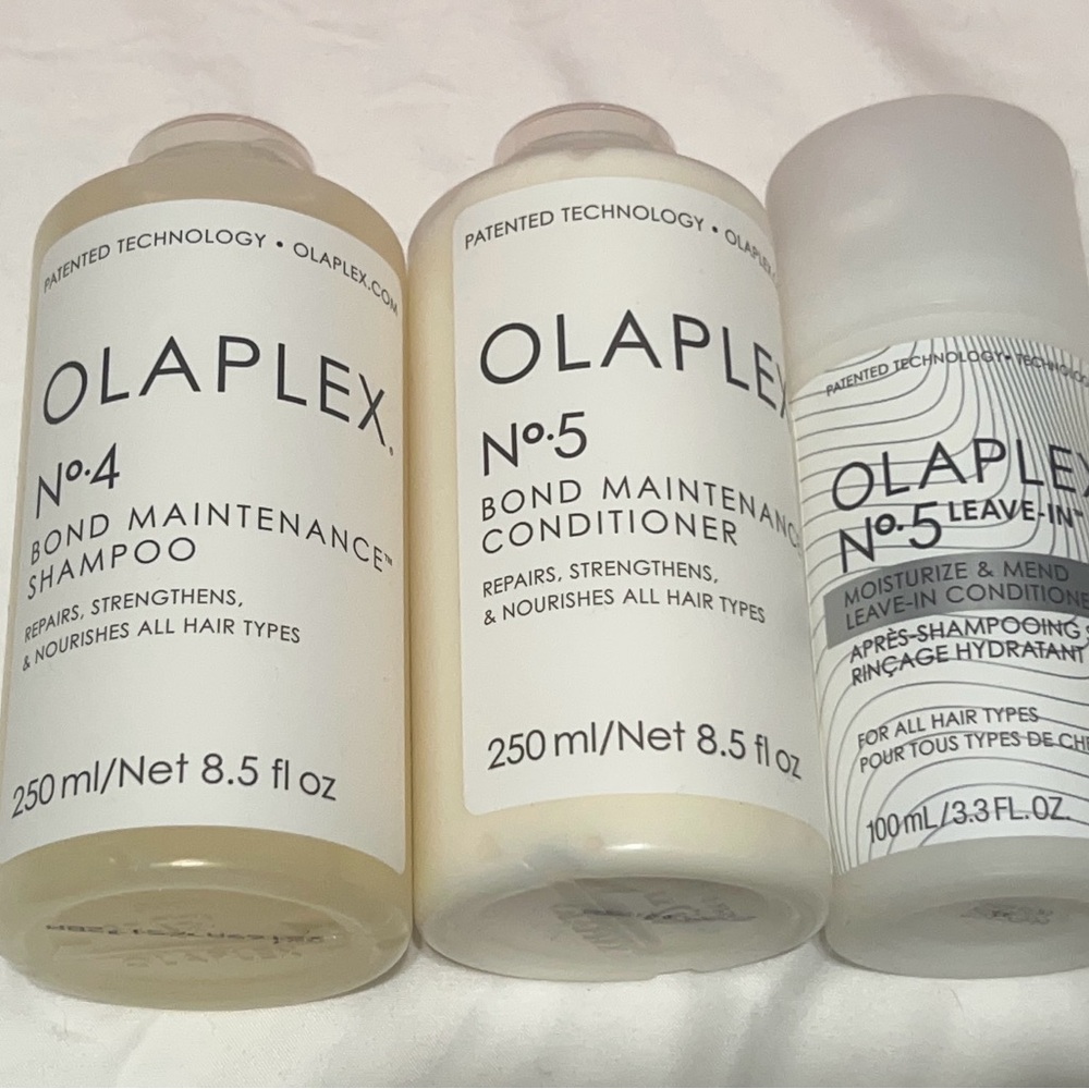OLAPLEX No.4 shampoo, No.5 conditioner, No.5 leave-in Hair Care Trio NEW